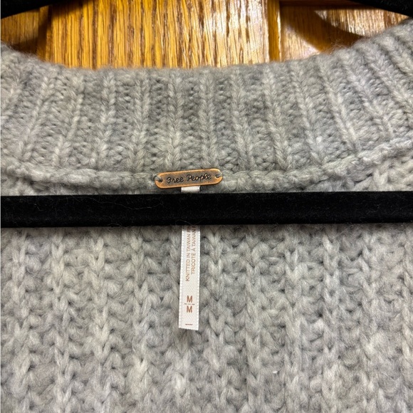 Free People Light Gray Blue Bell Sweater - Picture 3 of 7